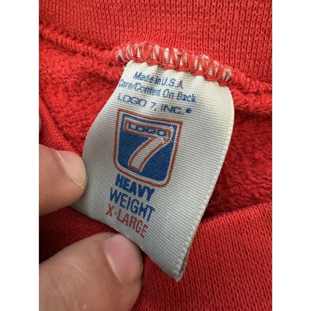 Vintage 90s‎ Logo 7 Men's XL Nebraska Huskers Embroidered Crewneck Sweatshiirt